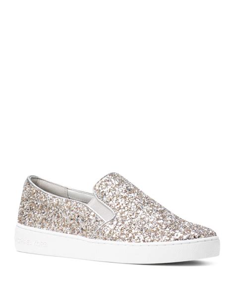 michael kors women's keaton slip on sneakers|michael kors sparkly sneakers.